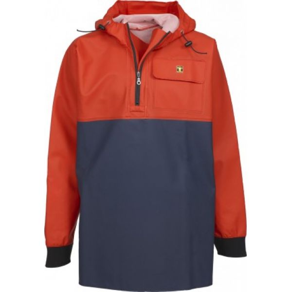 Guy Cotten Chinook Pullover Hooded Jacket - Orange/Navy