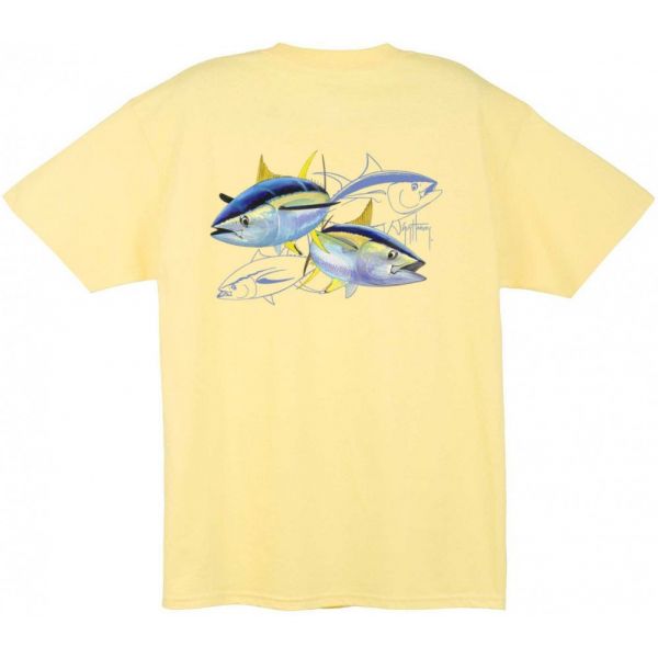 Guy Harvey MTH1329 Tuna Dash T-Shirts Yellow - Medium