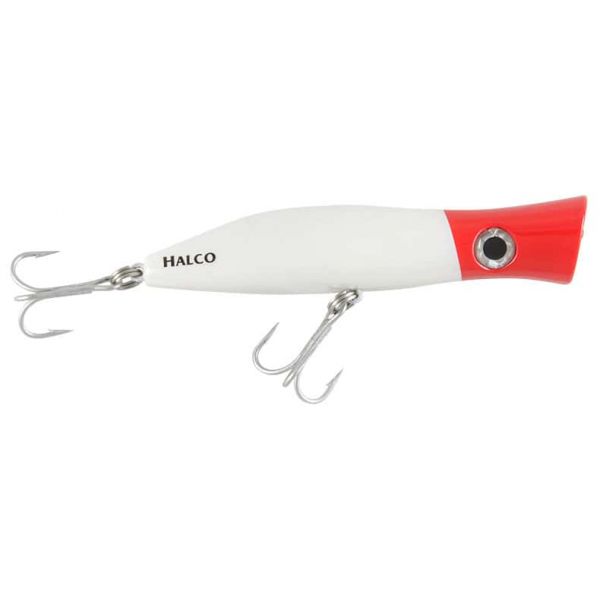 Halco RP135 Roosta Popper Lure White Redhead