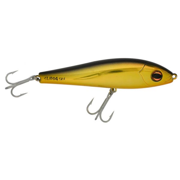 Halco Slidog 125 Stickbait - Chrome Gold Black Back