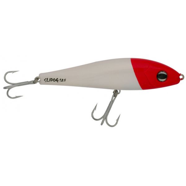 Halco Slidog 125 Stickbait - White Redhead