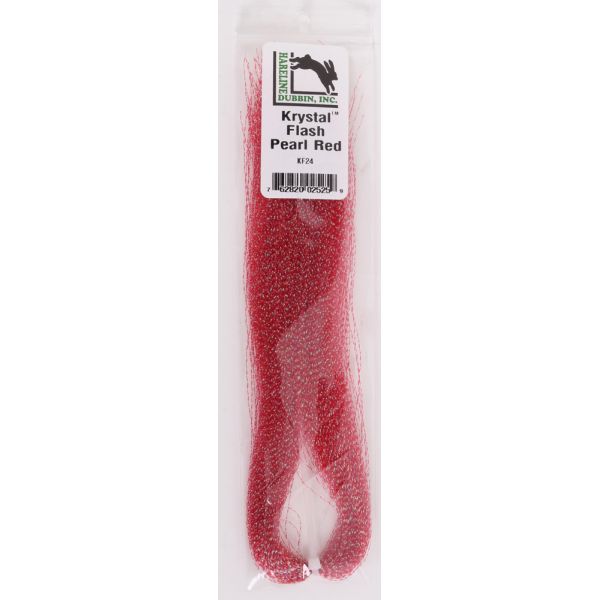 Hareline Dubbin Krystal Flash - Pearl Red