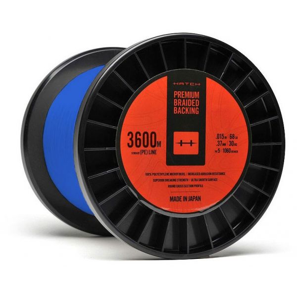 Hatch HB3600M-B Premium Braided Fly Line Backing - 3600M - Blue