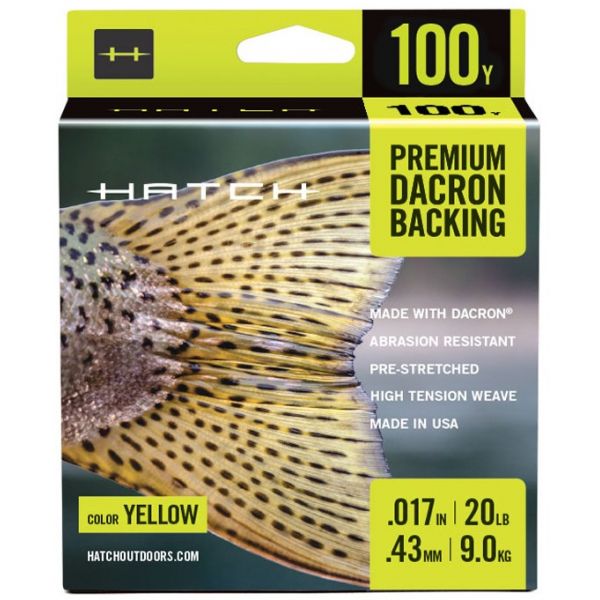 Hatch HDB100Y-20LB Premium Dacron Backing - 20 lb X 100 yd - Yellow