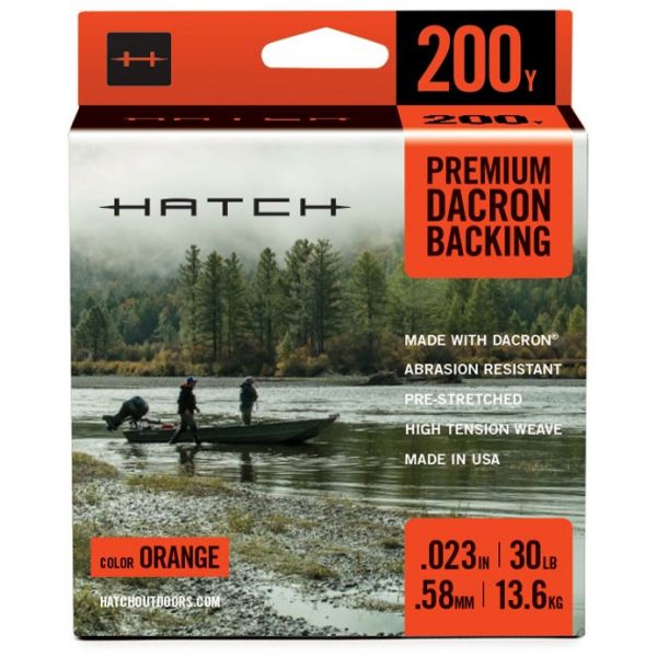 Hatch HDB200Y-30LB Premium Dacron Backing - 30 lb X 200 yd - Orange