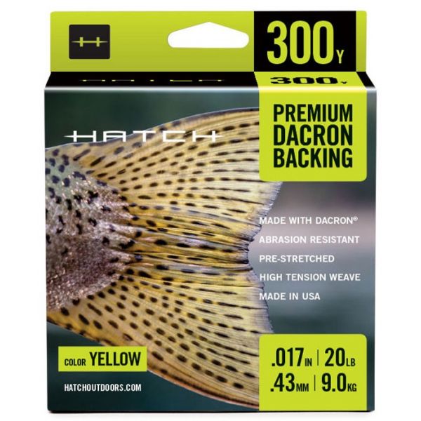 Hatch HDB300Y-20LB Premium Dacron Backing - 20 lb X 300 yd - Yellow