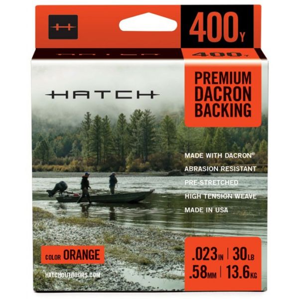 Hatch HDB400Y-30LB Premium Dacron Backing - 30 lb X 400 yd - Orange