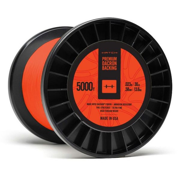 Hatch HDB5000Y-30LB Premium Dacron Backing - 30 lb X 5000 yd - Orange