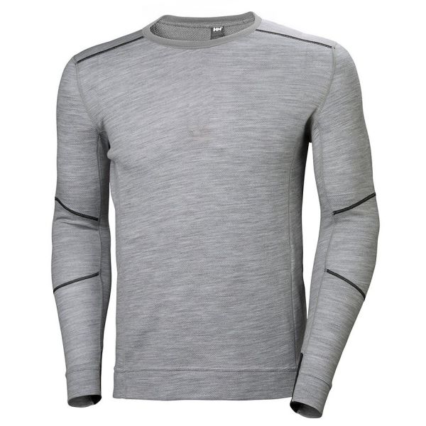 Helly Hansen Lifa Merino Long Sleeve Crewneck Shirts - Grey - 2XL