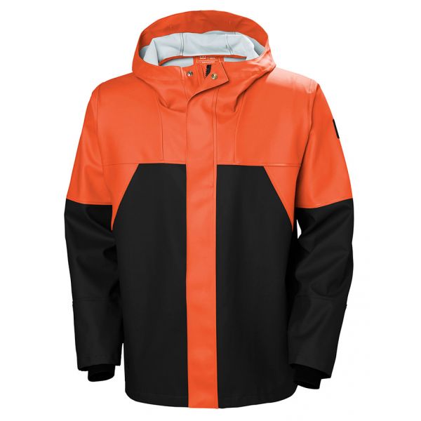 Helly Hansen Storm Rain Jacket - Orange/Black - 2XL