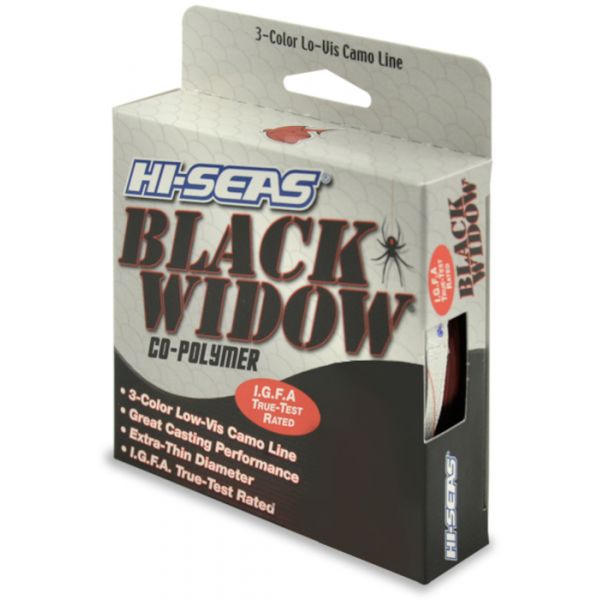 Hi-Seas Black Widow I.G.F.A. Micro-Thin Camo Line 300 yd. Spool