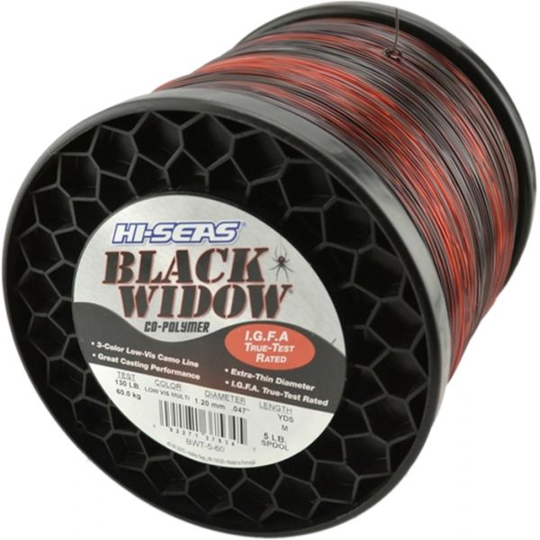 Hi-Seas Black Widow I.G.F.A. Micro-Thin Camo Line 5 lb. Spool BWT-5-60