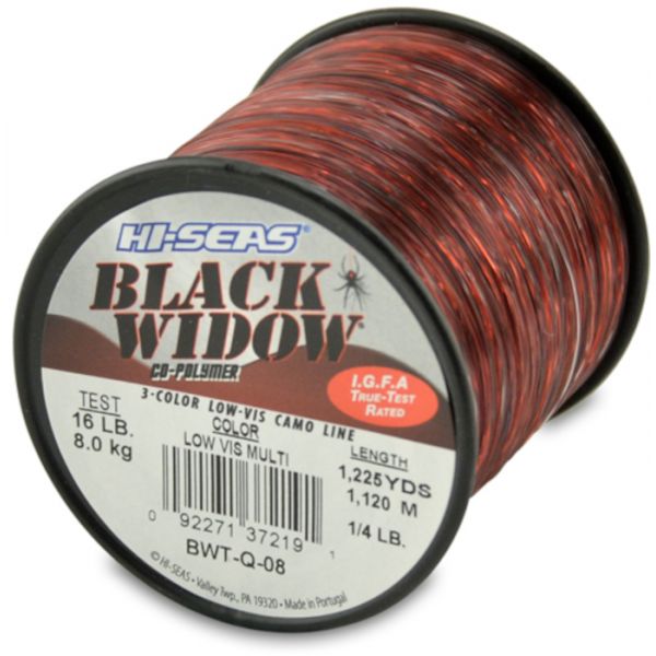 Hi-Seas Black Widow IGFA Micro-Thin Camo Line 1/4 lb. Spool BWT-Q-08