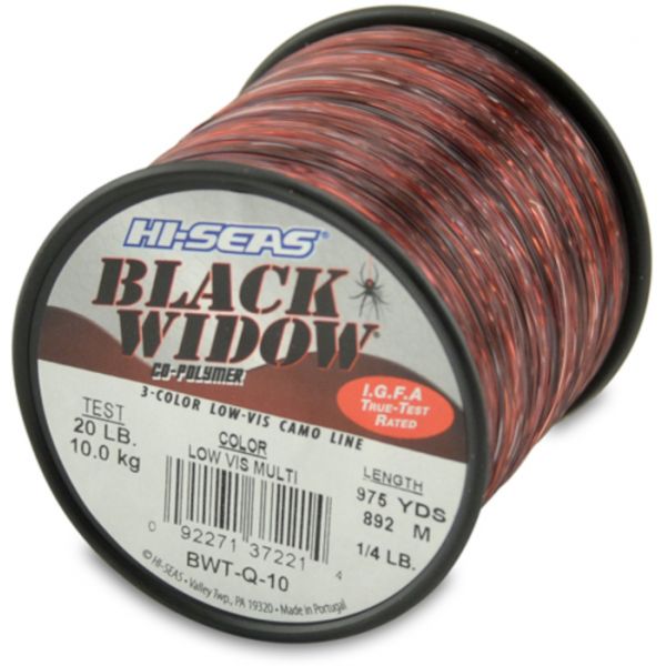 Hi-Seas Black Widow IGFA Micro-Thin Camo Line 1/4 lb. Spool BWT-Q-10