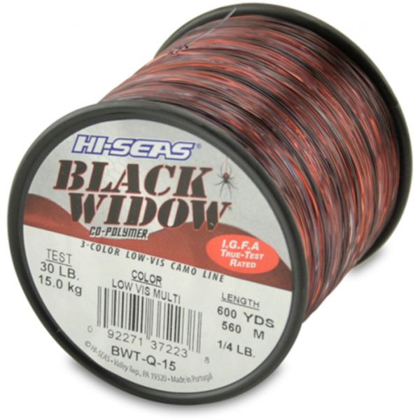 Hi-Seas Black Widow IGFA Micro-Thin Camo Line 1/4 lb. Spool BWT-Q-15