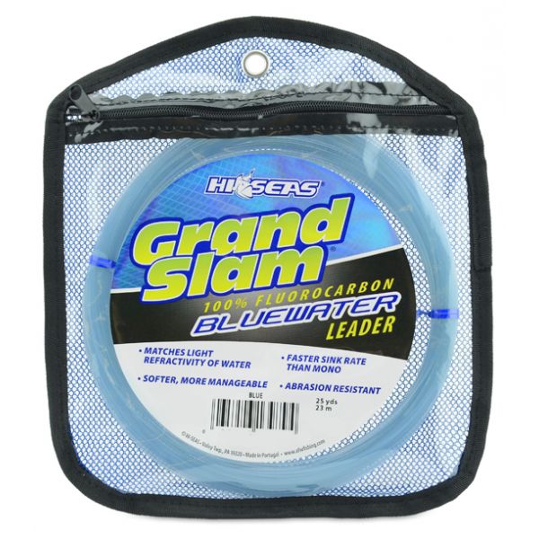 Hi-Seas Grand Slam Bluewater Fluorocarbon Leader 220lb 25yd Coil Blue