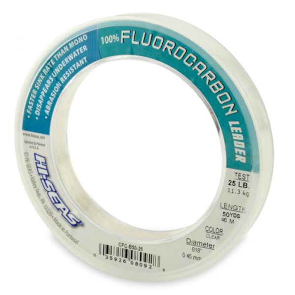 Hi-Seas Fluorocarbon Leader 50 yd. Spool CFC-B50-25