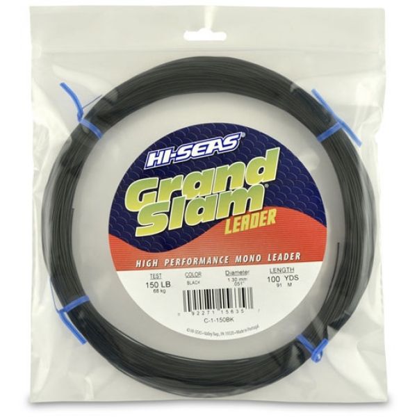 Hi-Seas Grand Slam Leader 100 yd Coil Black