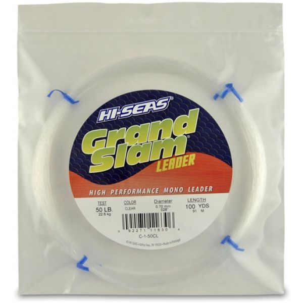 Hi-Seas Grand Slam Leader 100 yd. Coil Clear C-1-50CL