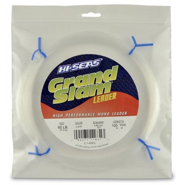 Hi-Seas Grand Slam Leader 100 yd. Coil Clear C-1-60CL