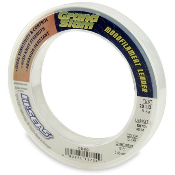 Hi-Seas Grand Slam Leader 50 yd. Coil Clear C-B-20CL