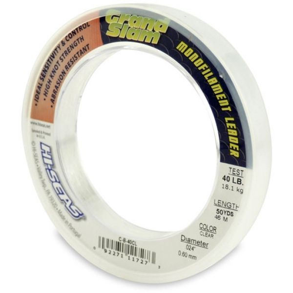 Hi-Seas Grand Slam Leader 50 yd. Coil Clear C-B-40CL