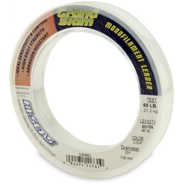 Hi-Seas Grand Slam Leader 50 yd. Coil Clear C-B-60CL