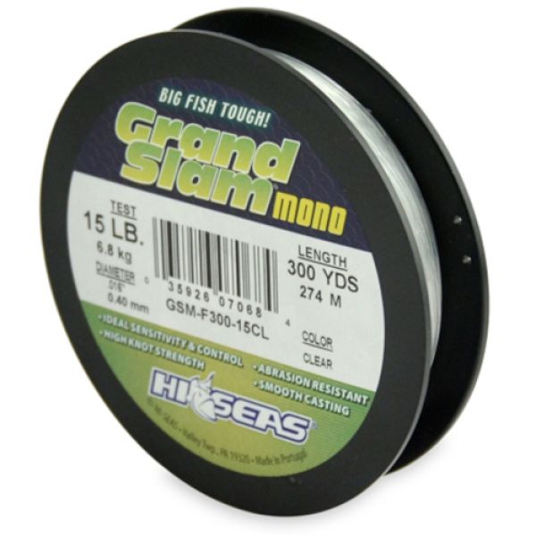 Hi-Seas GSM-F300-15CL Grand Slam 15lb 300yds Clear Spool