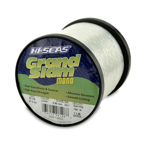 Hi-Seas Grand Slam Mono 1 lb. Spool Clear GSM-1-60CL