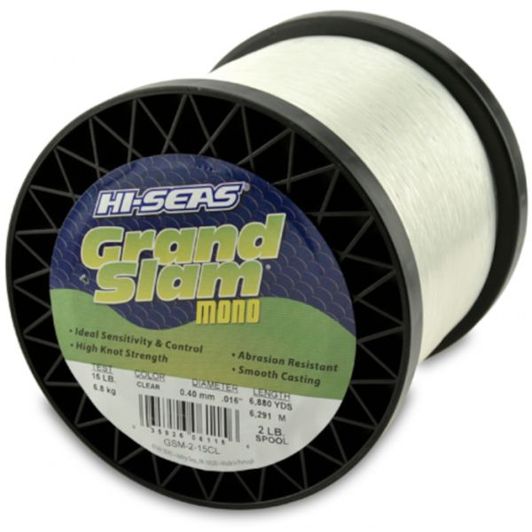 Hi-Seas Grand Slam Mono 2 lb. Spool Clear GSM-2-15CL