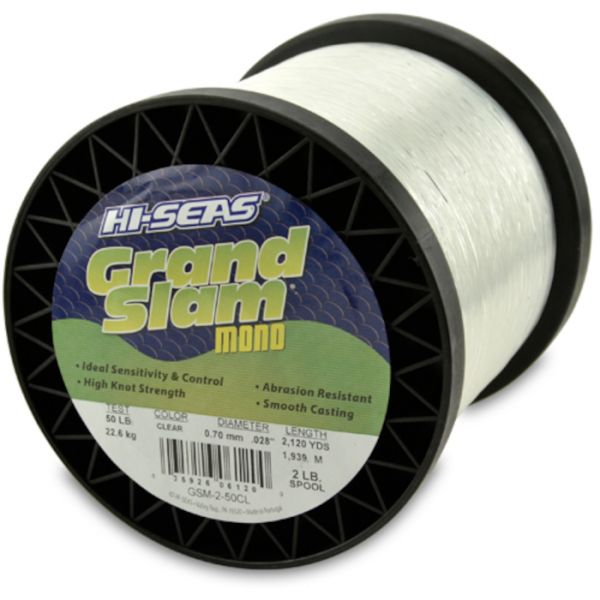 Hi-Seas Grand Slam Mono 2 lb. Spool Clear GSM-2-50CL