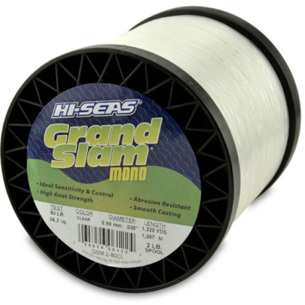 Hi-Seas Grand Slam Mono 2 lb. Spool Clear GSM-2-80CL