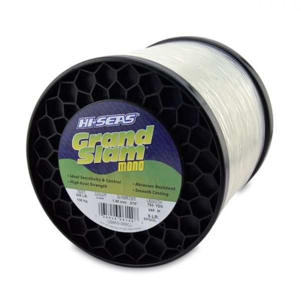 Hi-Seas Grand Slam Mono 5 lb. Spool Clear GSM-5-300CL