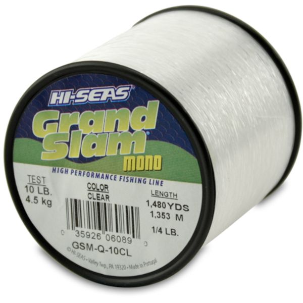 Hi-Seas Grand Slam Mono 1/4 lb. Spool Clear GSM-Q-10CL