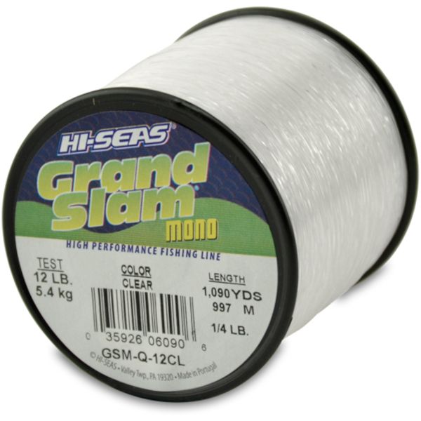 Hi-Seas Grand Slam Mono 1/4 lb. Spool Clear GSM-Q-12CL