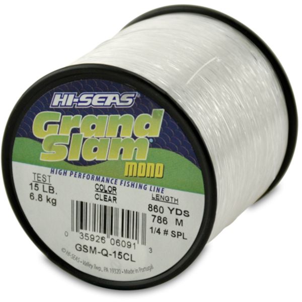 Hi-Seas Grand Slam Mono 1/4 lb. Spool Clear GSM-Q-15CL