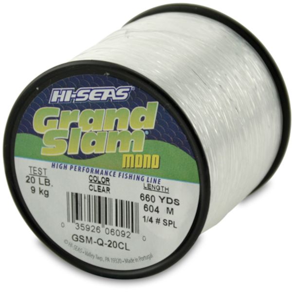 Hi-Seas Grand Slam Mono 1/4 lb. Spool Clear GSM-Q-20CL