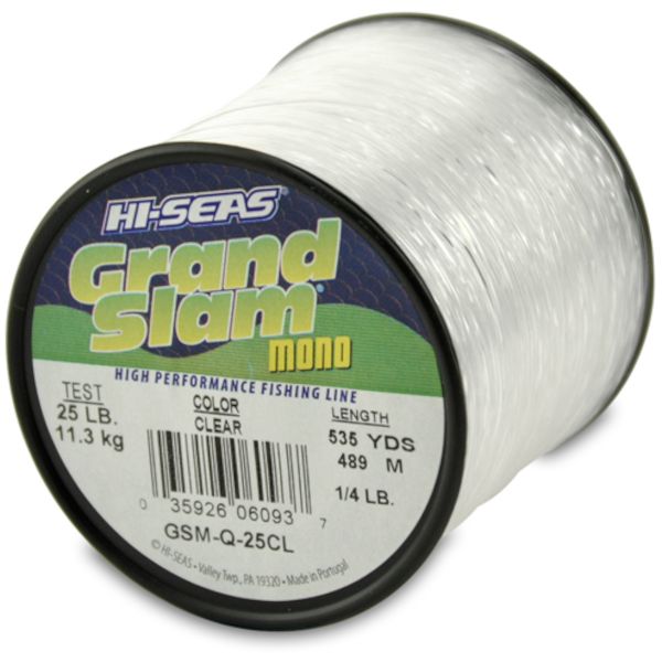 Hi-Seas Grand Slam Mono 1/4 lb. Spool Clear GSM-Q-25CL