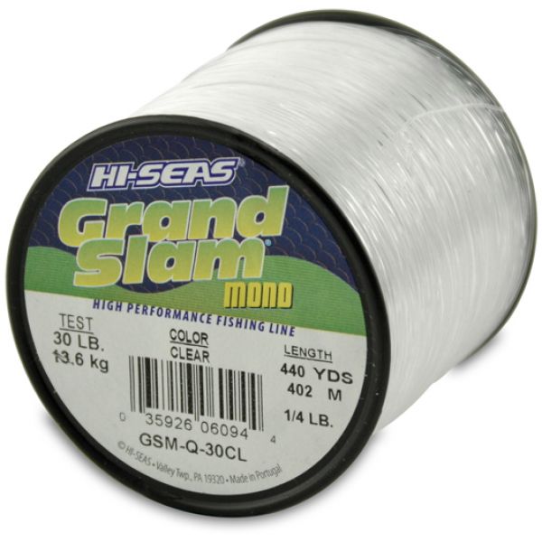 Hi-Seas Grand Slam Mono 1/4 lb. Spool Clear GSM-Q-30CL