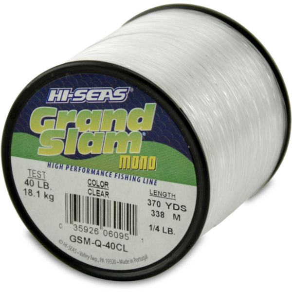 Hi-Seas Grand Slam Mono 1/4 lb. Spool Clear GSM-Q-40CL