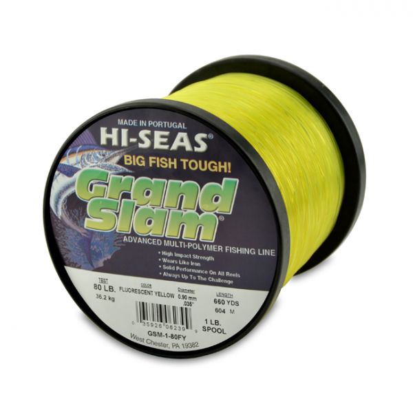 Hi-Seas Grand Slam Mono 1 lb. Spool Fluorescent Yellow GSM-1-80FY