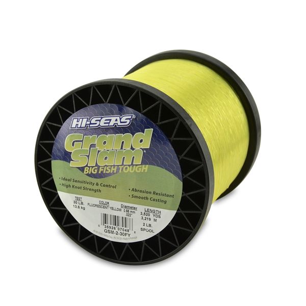 Hi-Seas Grand Slam Mono 2 lb. Spool Fluorescent Yellow GSM-2-30FY