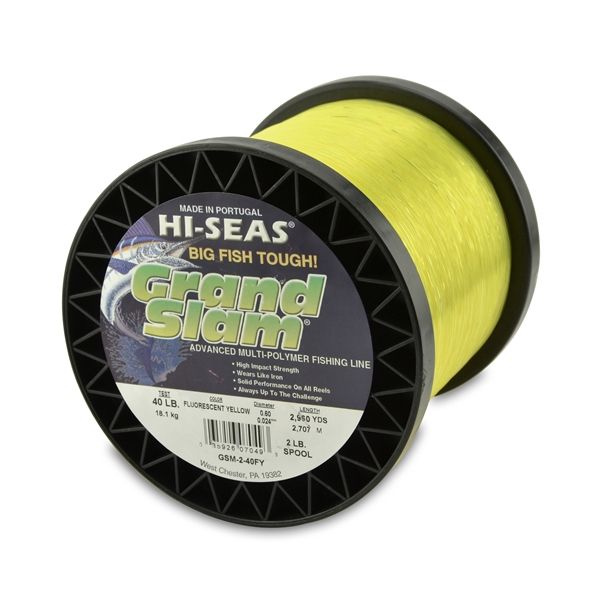 Hi-Seas Grand Slam Mono 2 lb. Spool Fluorescent Yellow GSM-2-40FY