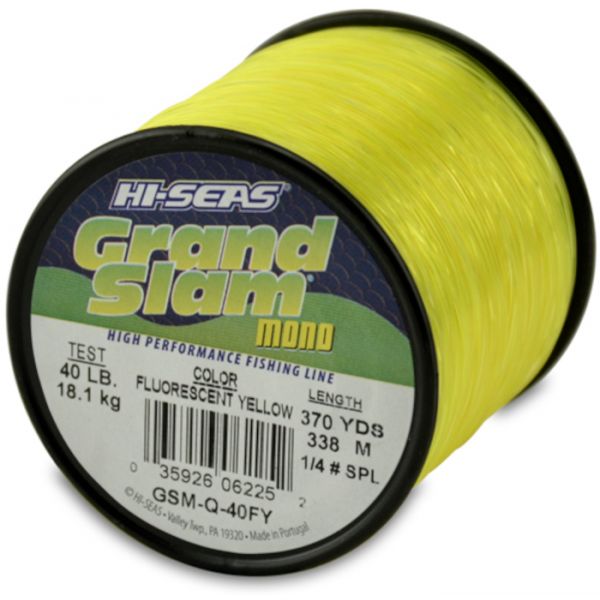 Hi-Seas Grand Slam Mono 1/4 lb. Spool Fluorescent Yellow GSM-Q-40FY