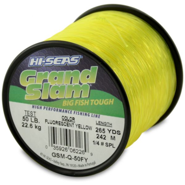 Hi-Seas Grand Slam Mono 1/4 lb. Spool Fluorescent Yellow GSM-Q-50FY