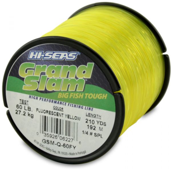 Hi-Seas Grand Slam Mono 1/4 lb. Spool Fluorescent Yellow GSM-Q-60FY