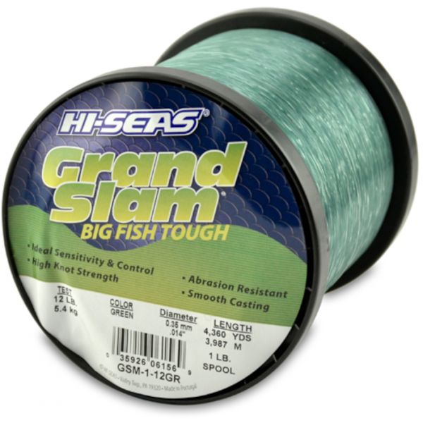 Hi-Seas Grand Slam Mono 1 lb. Spool Green GSM-1-12GR