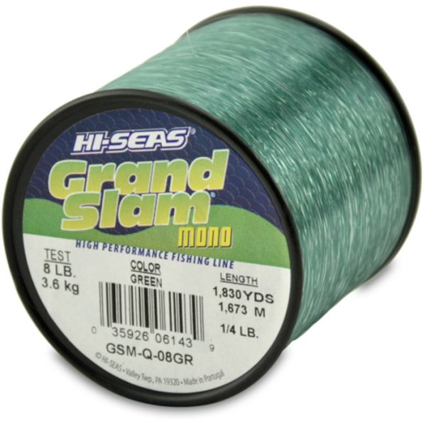 Hi-Seas Grand Slam Mono 1/4 lb. Spool Green GSM-Q-08GR