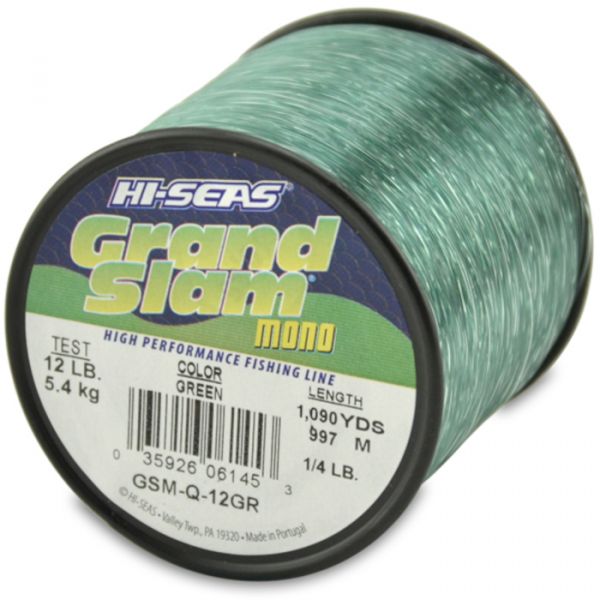 Hi-Seas Grand Slam Mono 1/4 lb. Spool Green GSM-Q-12GR