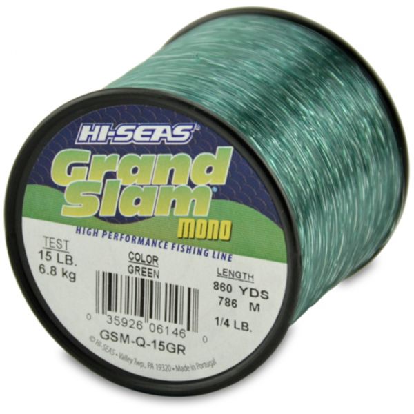 Hi-Seas Grand Slam Mono 1/4 lb. Spool Green GSM-Q-15GR